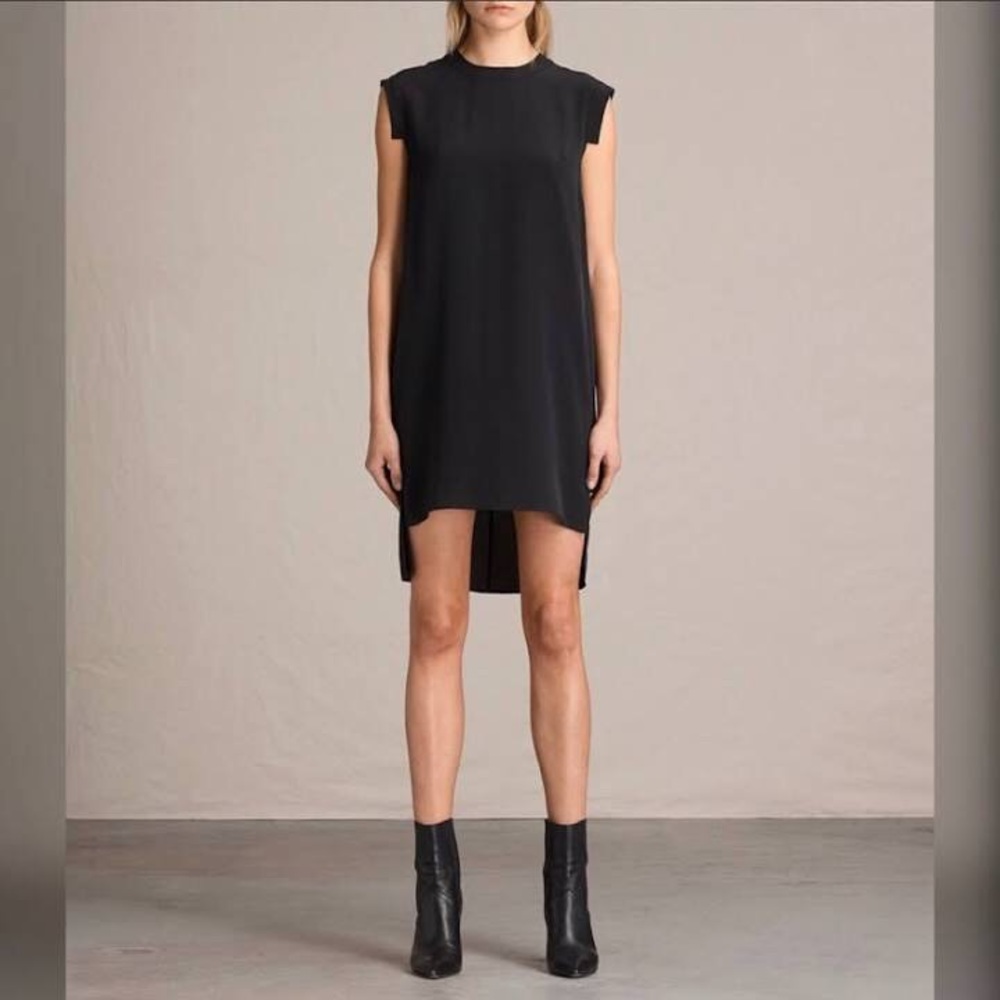 Allsaints dress in dark burgundy/purple